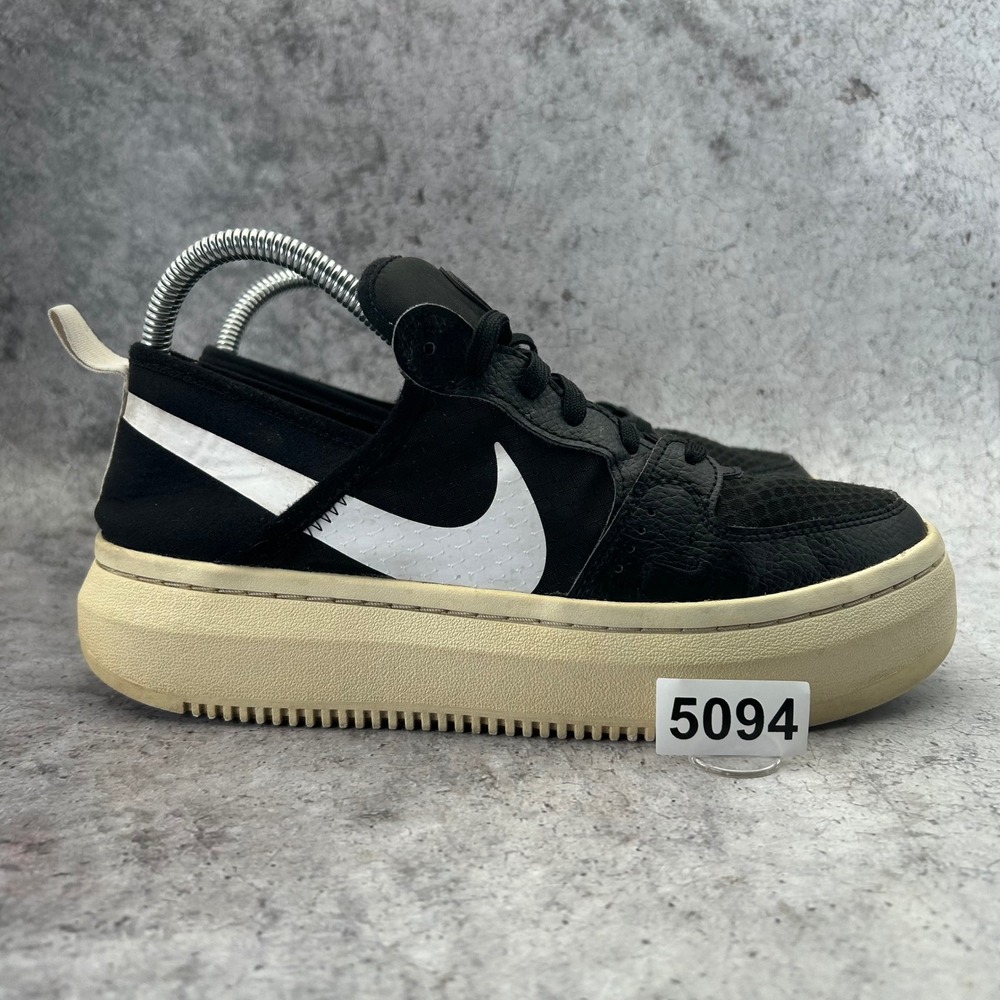Nike Court Vision Alta TXT Women 8.5 Black CW6536-001 Platform Sneakers